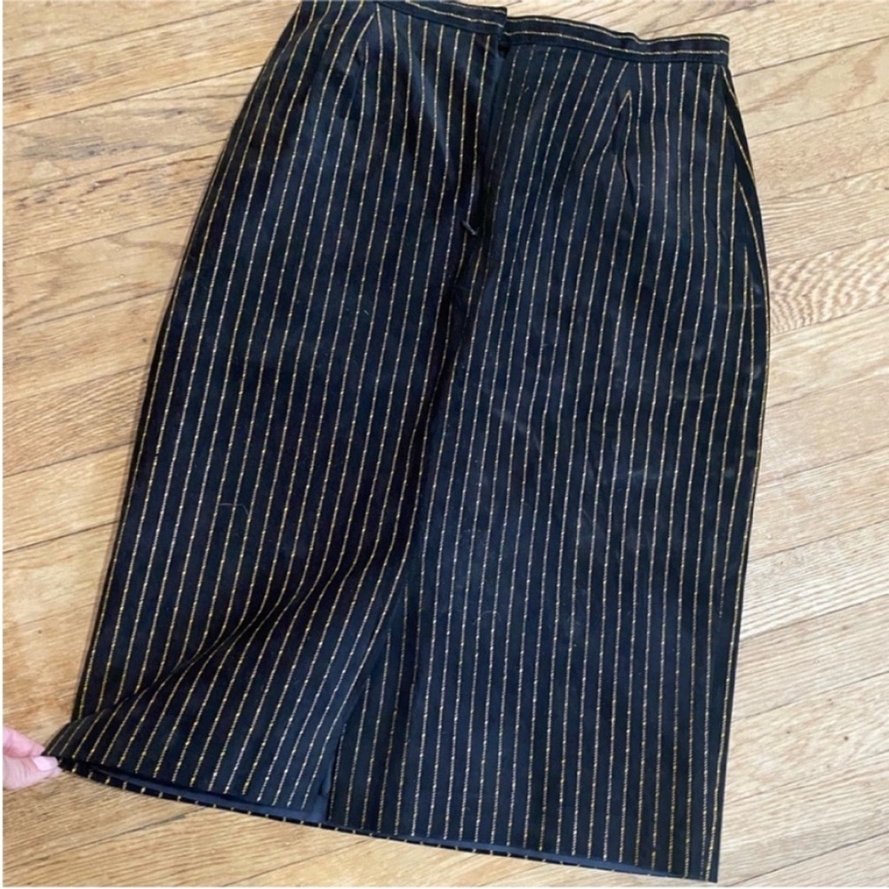 Vintage Suede Pencil Skirt vintage pencil skirt 1970s pinstripe pencil skirt - Picture 3 of 11
